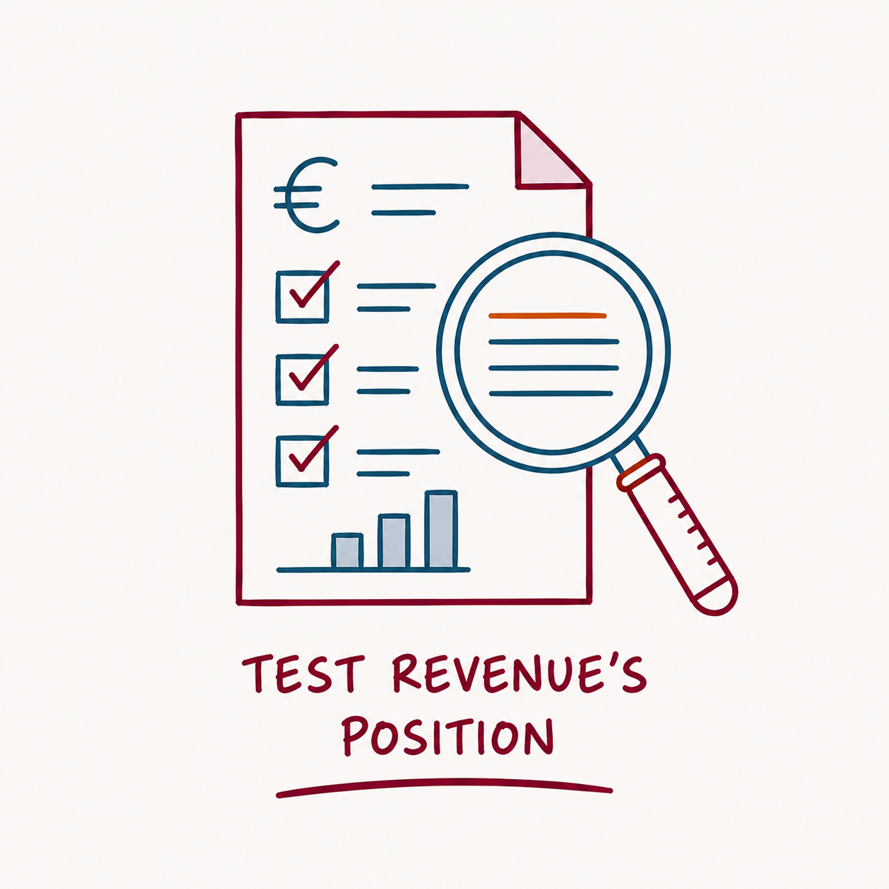 Revenue investigation and evidence review illustration